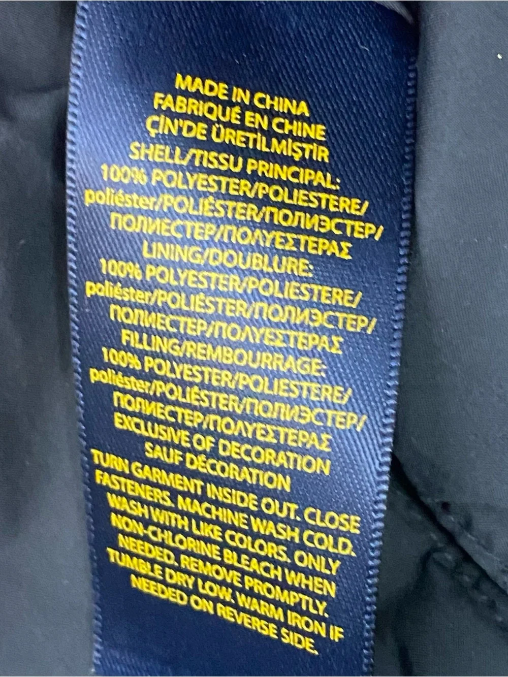 Polo Ralph Lauren Navy Blue Quilted Puffer Jacket Embroidered Logo Size Small 8